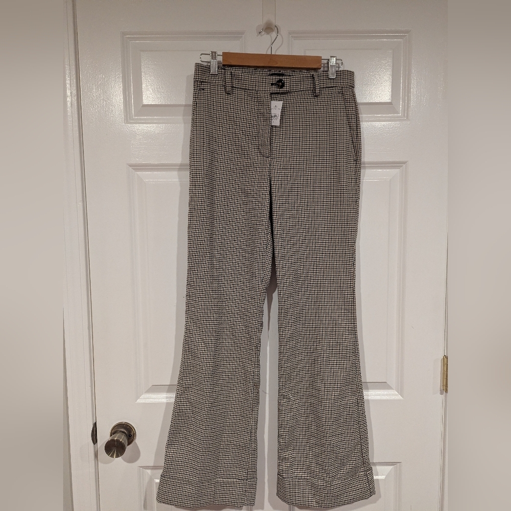 Ann Taylor Black and White Houndstooth Women's Trousers Size 4